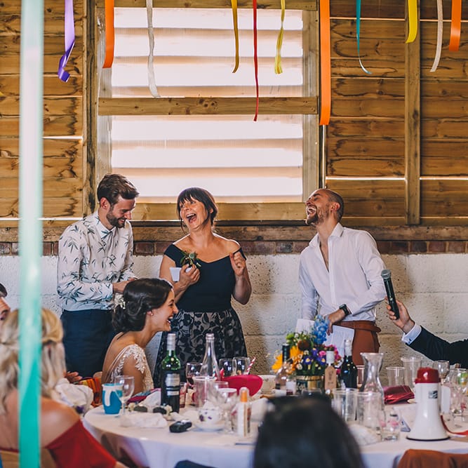 Outdoor Summer Wedding With Bright Colour Scheme With Colourful Homemade Decor And Images From Story + Colour Photography