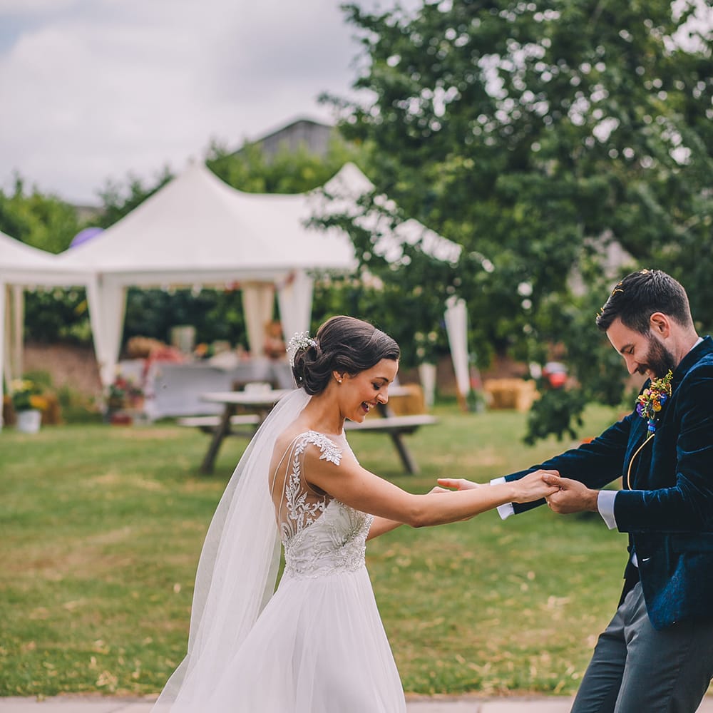 Outdoor Summer Wedding With Bright Colour Scheme With Colourful Homemade Decor And Images From Story + Colour Photography