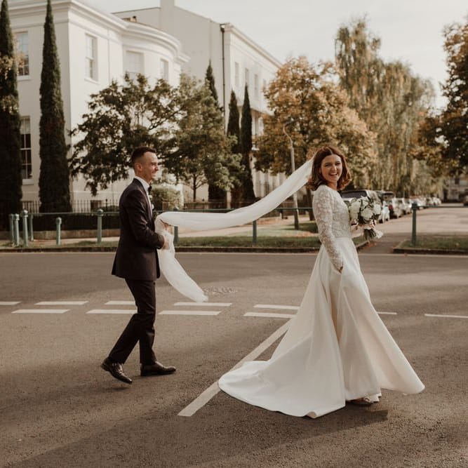 Emma Beaumont Bespoke Bride For A Stylish Intimate Town House Wedding In Cheltenham With Images From The Curries & Florals Ruby And The Wolf