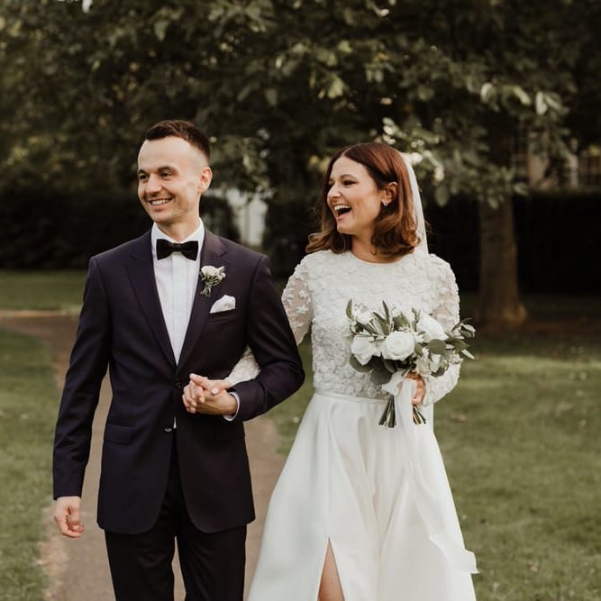 Emma Beaumont Bespoke Bride For A Stylish Intimate Town House Wedding In Cheltenham With Images From The Curries & Florals Ruby And The Wolf