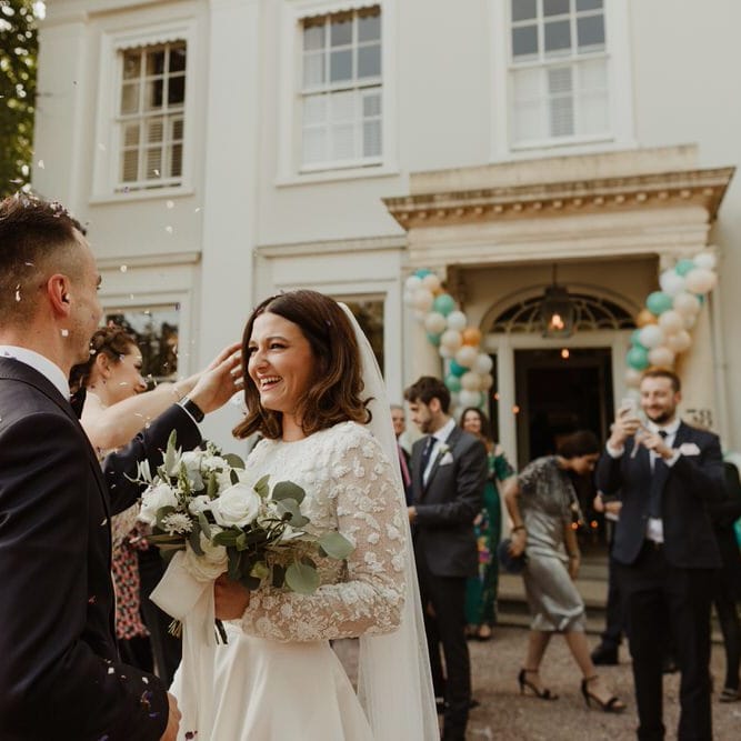 Emma Beaumont Bespoke Bride For A Stylish Intimate Town House Wedding In Cheltenham With Images From The Curries & Florals Ruby And The Wolf