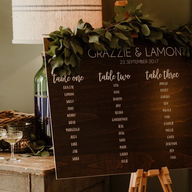 Elegant Table Plan For Wedding Image By The Curries