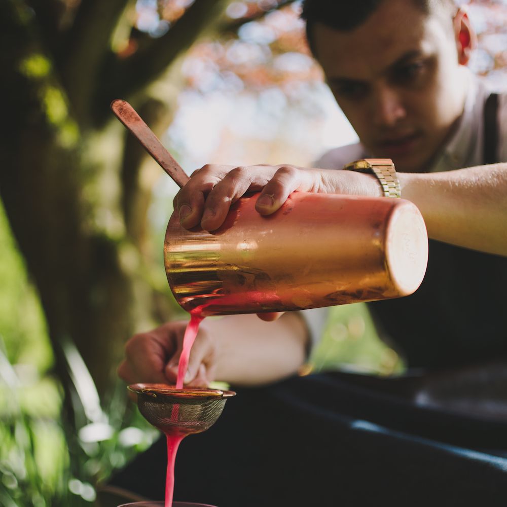 Peel's Cocktail // Wedding Venue For Foodies Hampton Manor Hampton In Arden // Exclusive Use Wedding Venue With Michelin Star Restaurant Food Lovers Wedding
