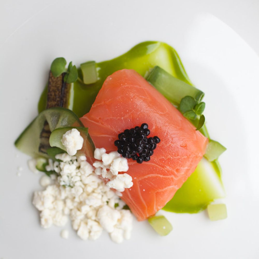 Wedding Salmon // Wedding Venue For Foodies Hampton Manor Hampton In Arden // Exclusive Use Wedding Venue With Michelin Star Restaurant Food Lovers Wedding