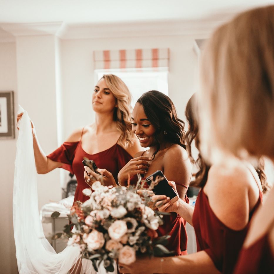 Rewritten Bridesmaids Dresses | Cold Shoulder Bridesmaids Dresses in Chianti
