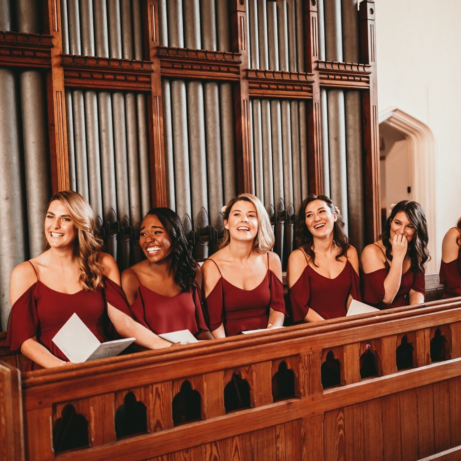 Bridesmaids In Rewritten Dresses