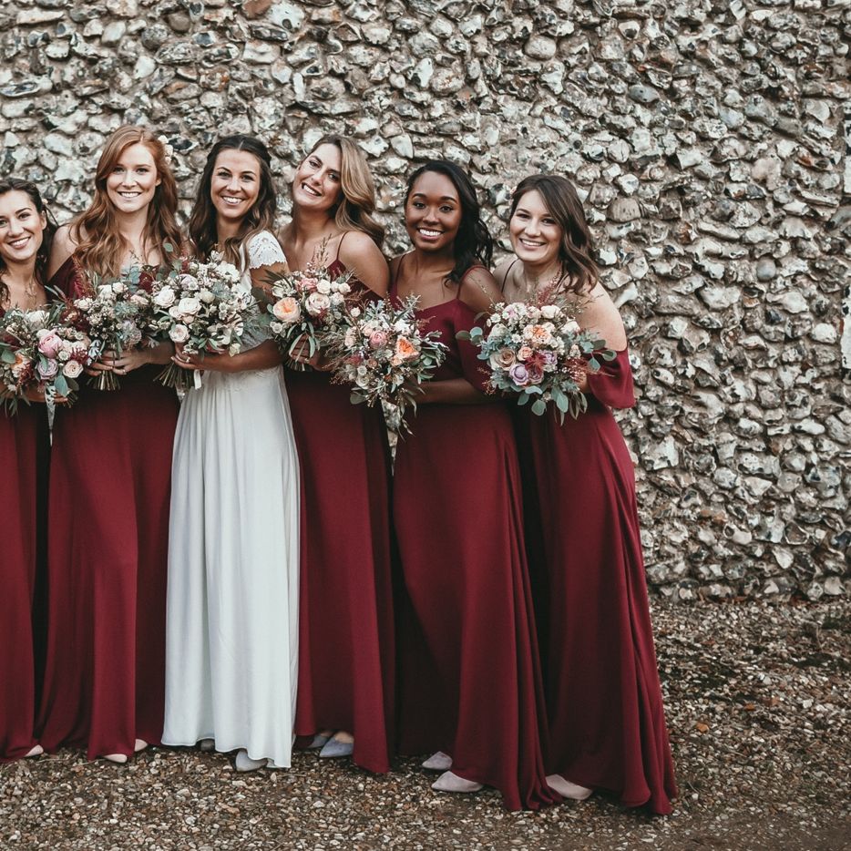 Rewritten Bridesmaids Dresses | Cold Shoulder Bridesmaids Dresses