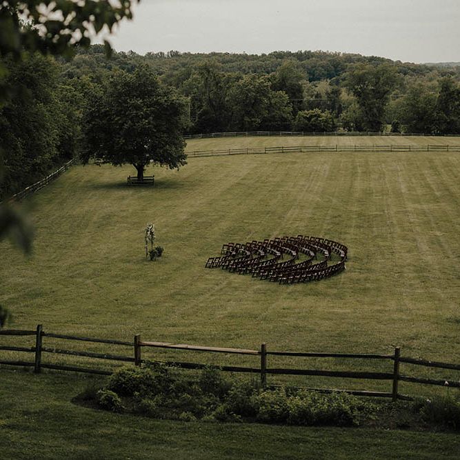 Jenny Yoo Bride For An Outdoor Farm Wedding In Maryland USA With Bridesmaids In Mismatched Dresses & Images From Erin Krespan