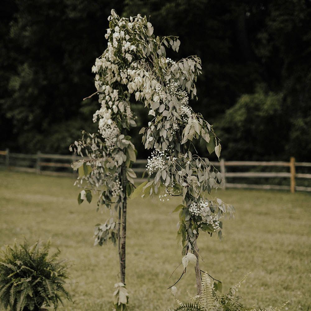 Jenny Yoo Bride For An Outdoor Farm Wedding In Maryland USA With Bridesmaids In Mismatched Dresses & Images From Erin Krespan