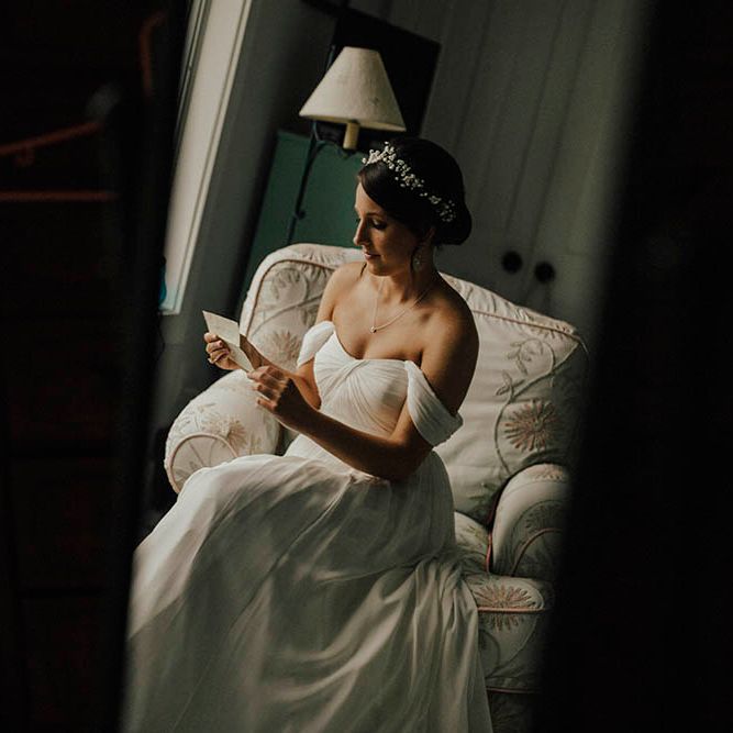 Jenny Yoo Bride For An Outdoor Farm Wedding In Maryland USA With Bridesmaids In Mismatched Dresses & Images From Erin Krespan