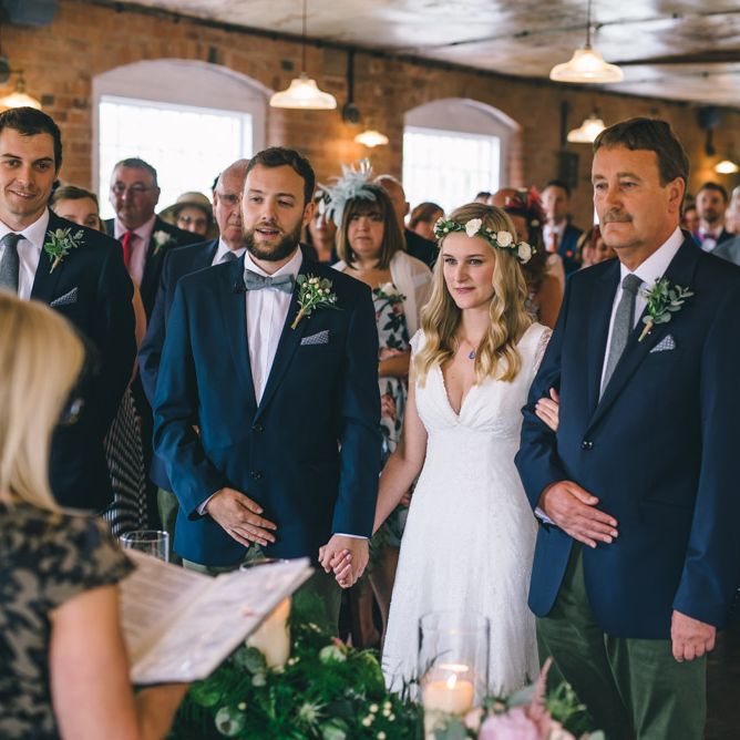Wedding Ceremony at The West Mill in Derbyshire by Matt Brown Photography
