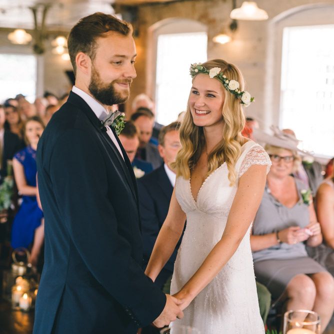 Wedding Ceremony at The West Mill in Derbyshire by Matt Brown Photography