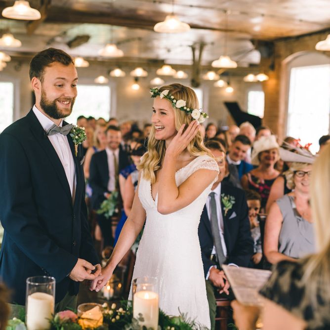 Wedding Ceremony at The West Mill in Derbyshire by Matt Brown Photography