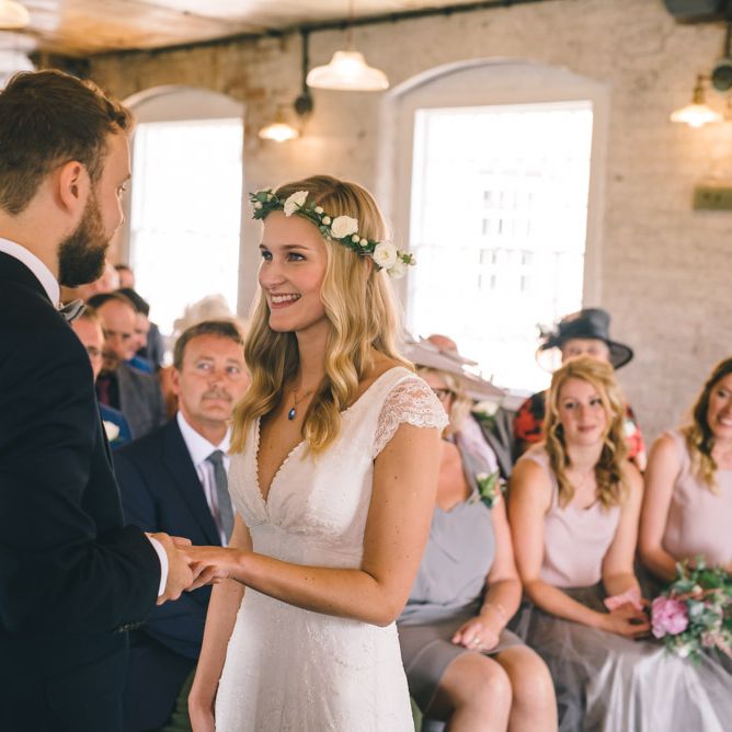 Wedding Ceremony at The West Mill in Derbyshire by Matt Brown Photography