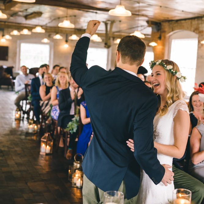 Wedding Ceremony at The West Mill in Derbyshire by Matt Brown Photography