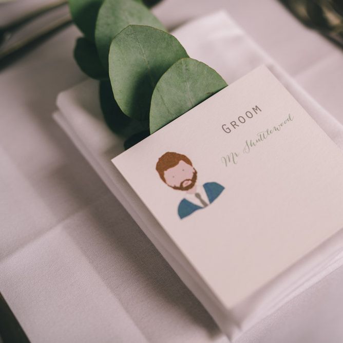 Hand Illustrated Place Setting by Yellowstone Paper Works | Photography by Matt Brown Photography