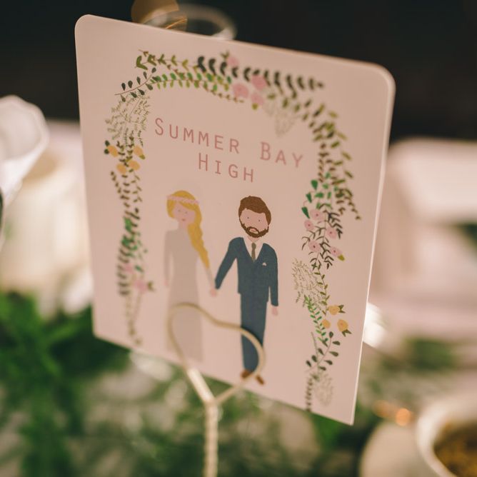 Table Name Wedding Stationery by Yellowstone Paper Works | Photography by Matt Brown Photography