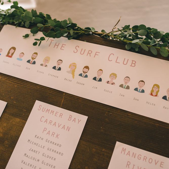 Table Plan Wedding Stationery by Yellowstone Paper Works | Photography by Matt Brown Photography