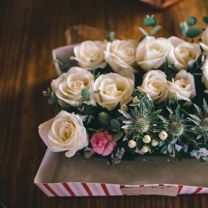 White Rose Buttonholes by Matt Brown Photography