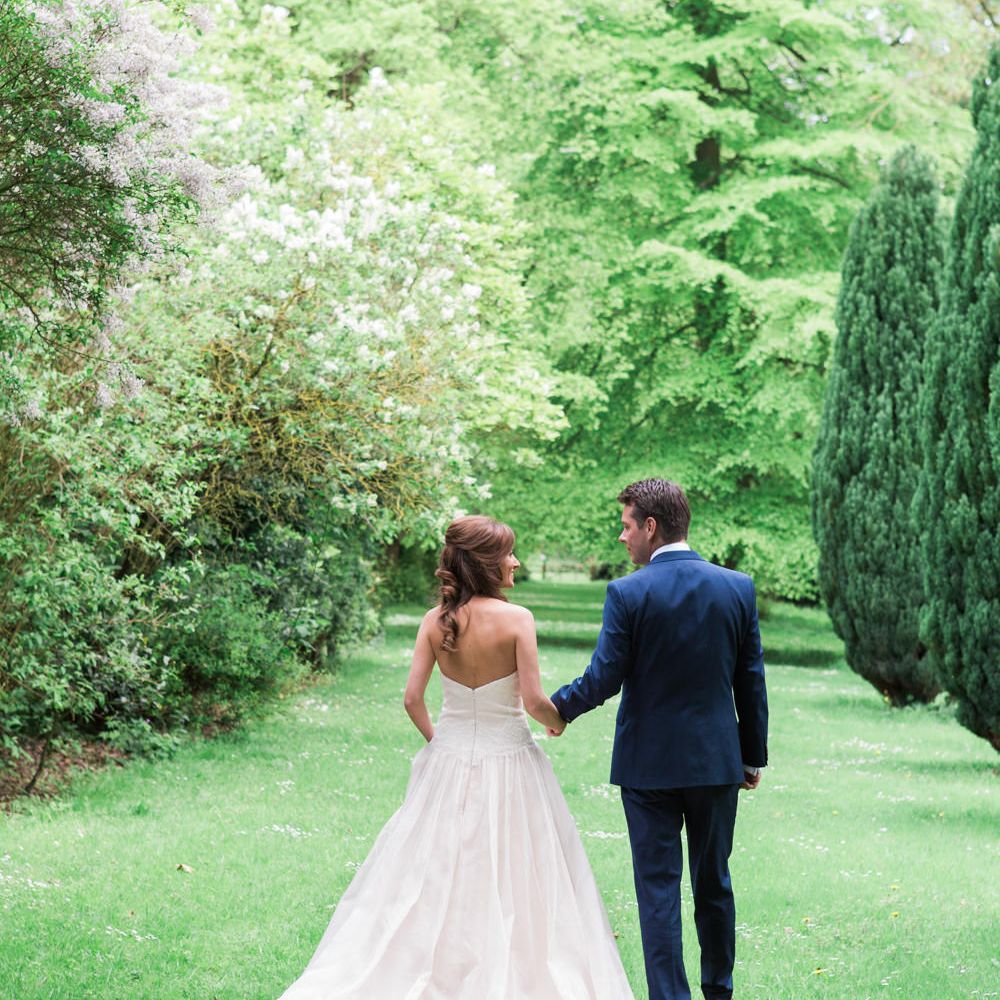 Bride in Sarah Bussey from Ivory & Co. Gown | Elegant Blush Pink & White Wedding at Aynhoe Park in Oxfordshire | Lucy Davenport Photography