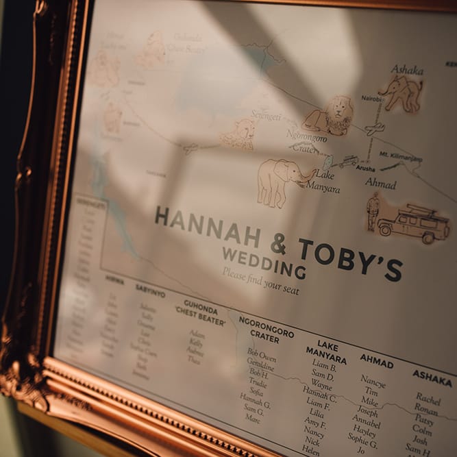 Safari Table Plan