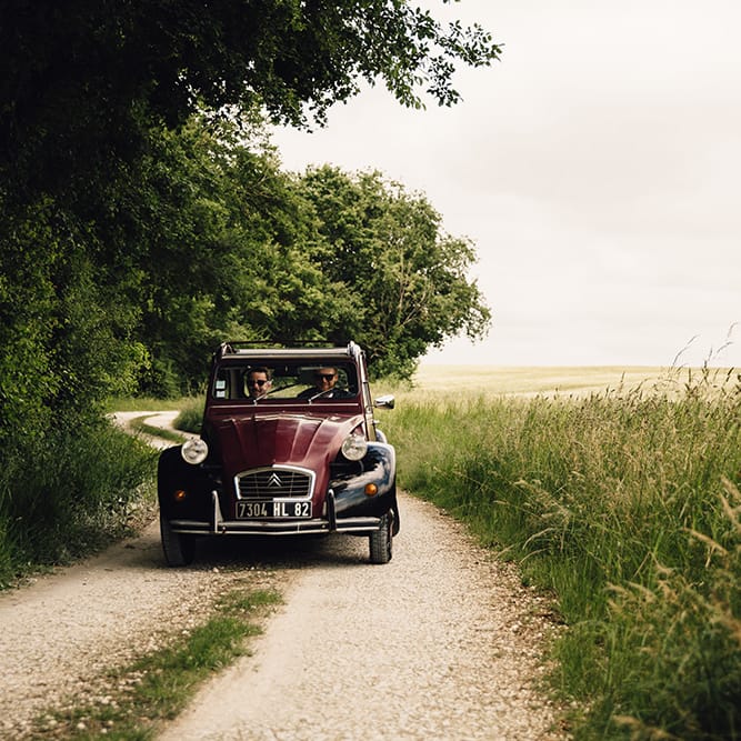 Groomsmen in Wedding Car