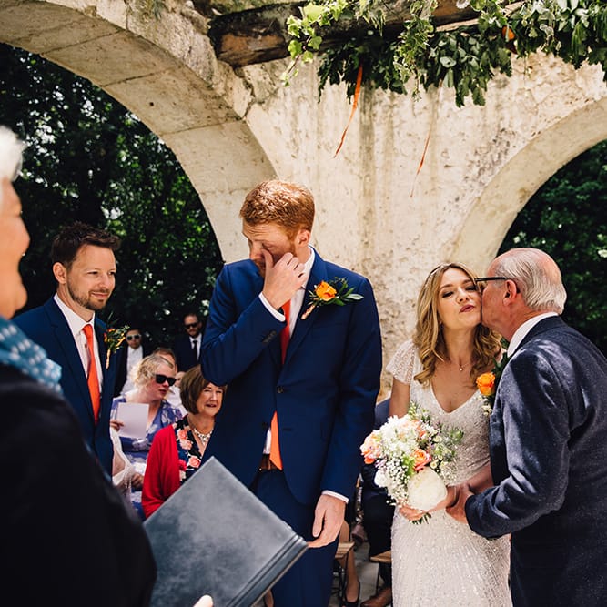 Outdoor Humanist Ceremony Bride Entrance