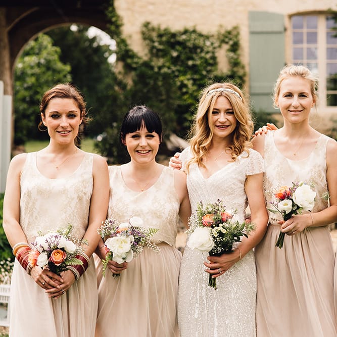 Bridesmaids in Neutral Susanna Greening Separates