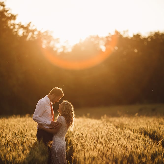 Bride & Groom Sunset