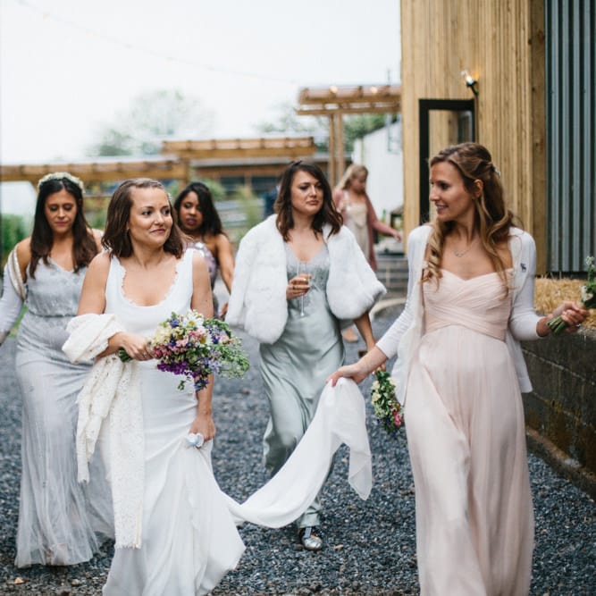 Rime Arodaky Bride For A Rustic Wild Flower Filled Wedding at Anran Devon With Mismatched Bridesmaids Dresses & Images From A Thing Like That Photography