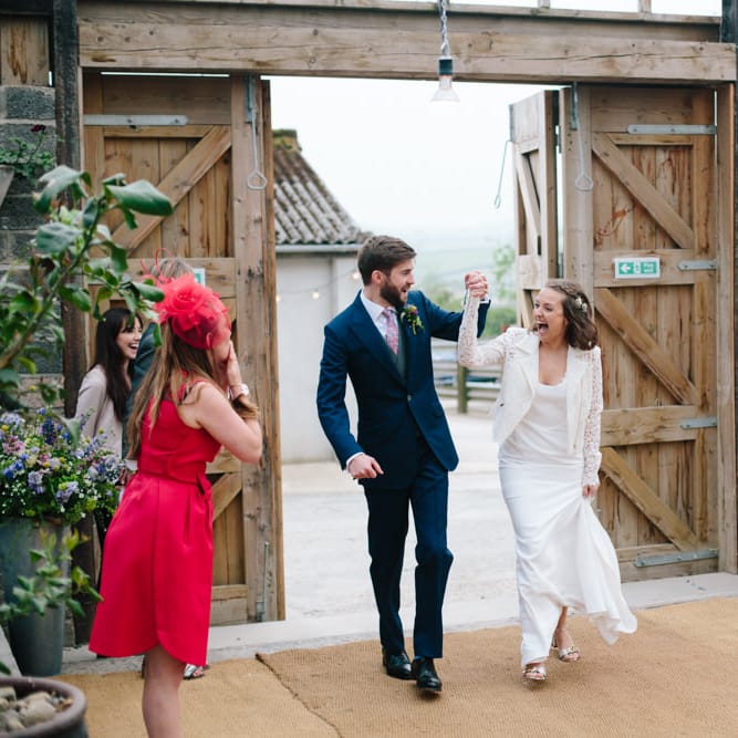 Rime Arodaky Bride For A Rustic Wild Flower Filled Wedding at Anran Devon With Mismatched Bridesmaids Dresses & Images From A Thing Like That Photography