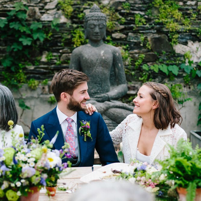 Rime Arodaky Bride For A Rustic Wild Flower Filled Wedding at Anran Devon With Mismatched Bridesmaids Dresses & Images From A Thing Like That Photography