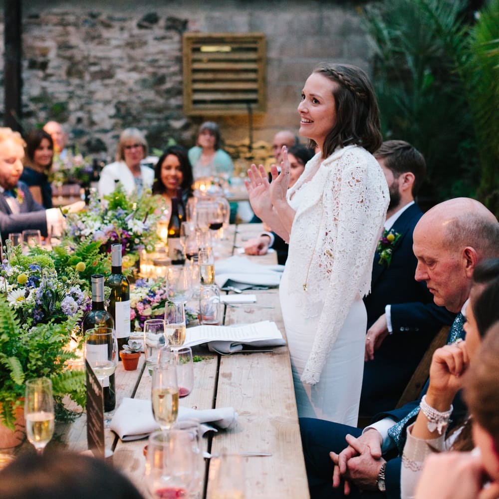 Rime Arodaky Bride For A Rustic Wild Flower Filled Wedding at Anran Devon With Mismatched Bridesmaids Dresses & Images From A Thing Like That Photography