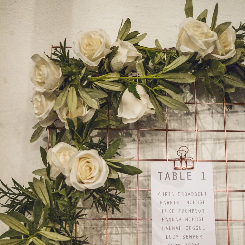 Copper Wire Table Plan | Contemporary City Wedding at People's History Museum & Hope Mill Theatre, Manchester Planned by Alternative Weddings MCR | Babb Photography