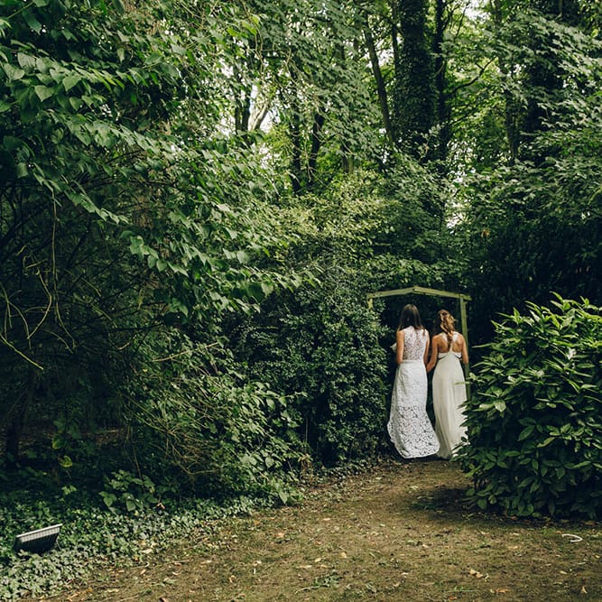 Bridesmaids in White by Harriet Holling Bridal