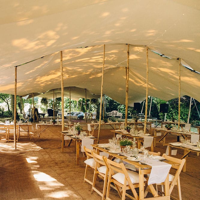 Stretch Tent Wedding Reception
