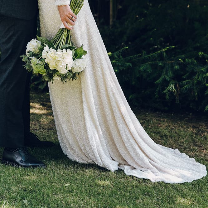 Sequinned Bridal Gown by Harriet Holling