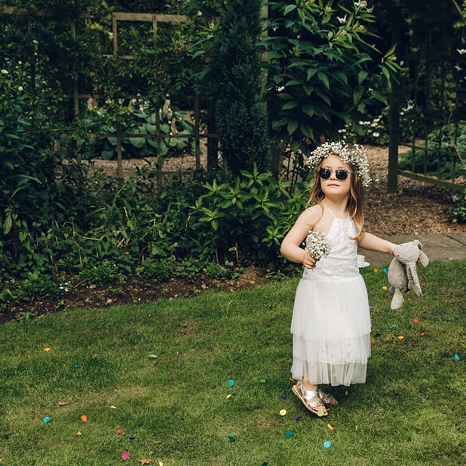 Flower Girl With Jellycat Bunny