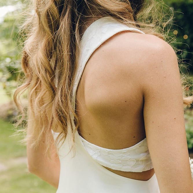 Bride & Bridesmaids in White Dresses by Harriet Holling