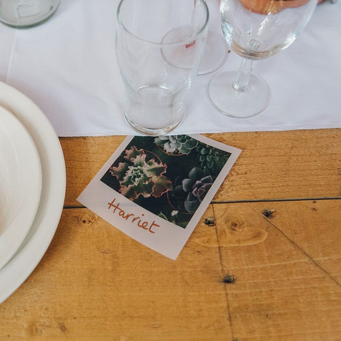 Polaroid Place Setting