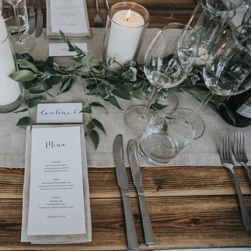 Stylish Place Setting For Industrial Wedding London