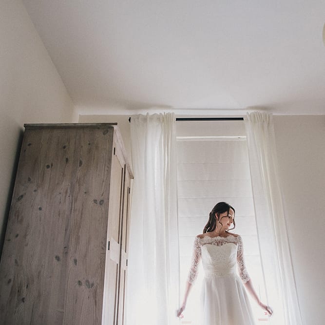 Bride In Stephanie Allin Wedding Dress