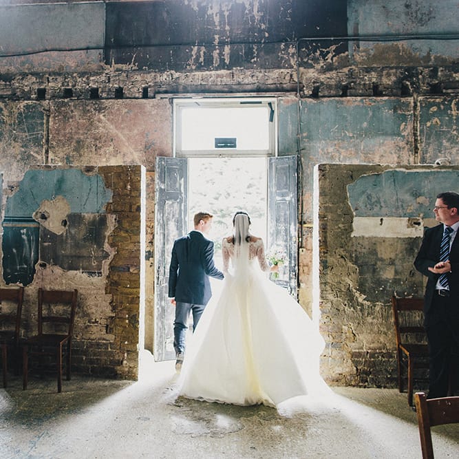 Bride In Stephanie Allin Wedding Dress