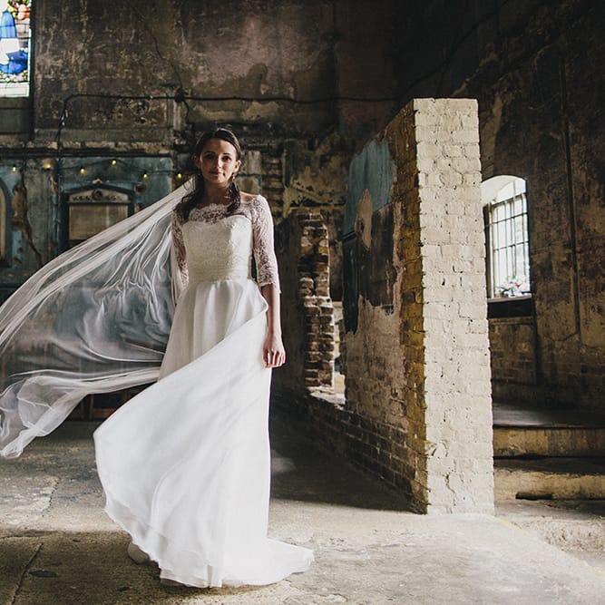 Bride In Stephanie Allin Wedding Dress