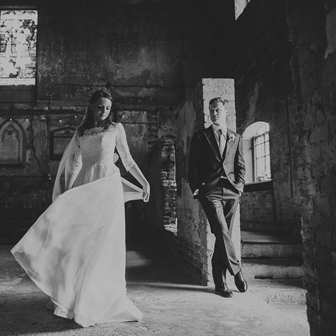 Bride In Stephanie Allin Wedding Dress