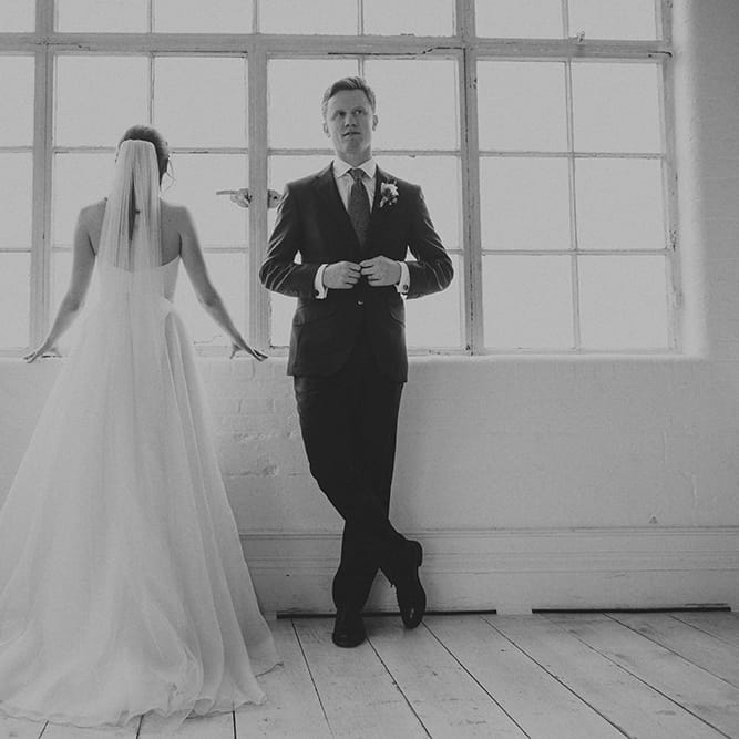 Bride In Stephanie Allin Wedding Dress