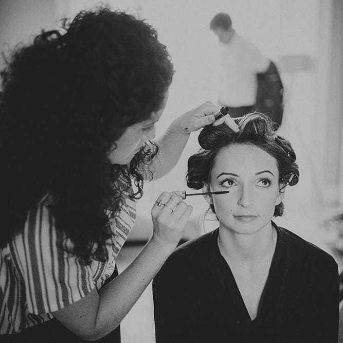 Bride Getting Ready For Wedding