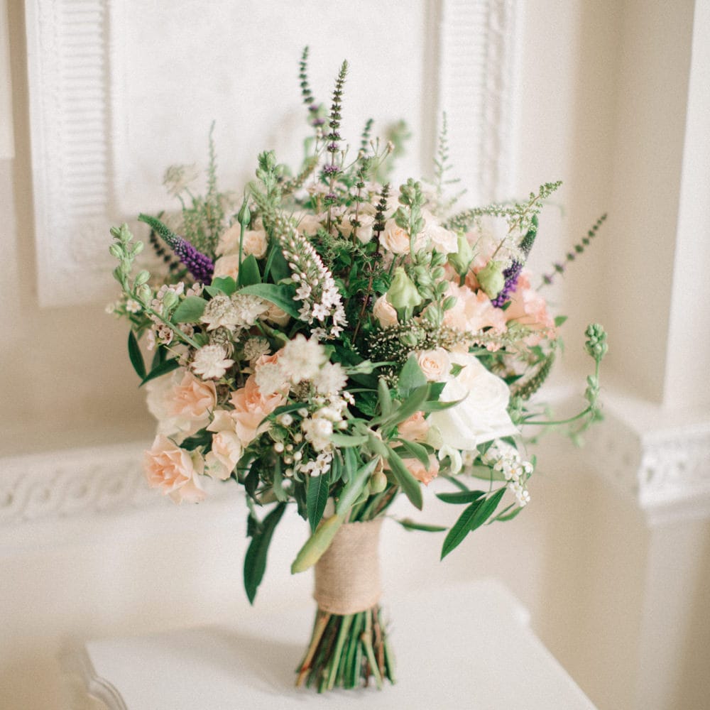 Romantic Bridal Bouquet by Ruby & Grace Florist | Elegant, Pastel Wedding at Hedsor House, Buckinghamshire | M & J Photography | Shoot It Yourself Films