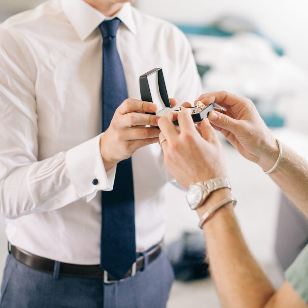 Groom Wedding Morning Preparations | Elegant, Pastel Wedding at Hedsor House, Buckinghamshire | M & J Photography | Shoot It Yourself Films