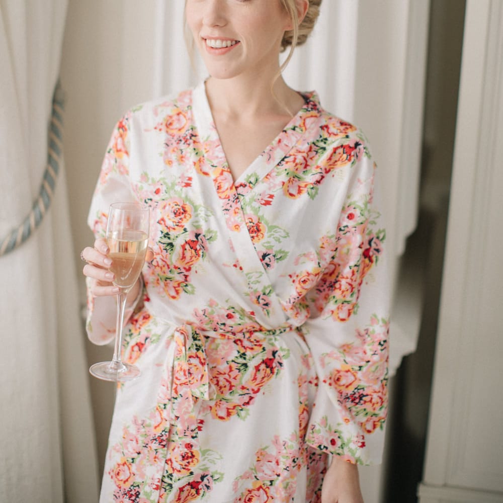 Wedding Morning Bridal Preparations with Matching Robes | Elegant, Pastel Wedding at Hedsor House, Buckinghamshire | M & J Photography | Shoot It Yourself Films